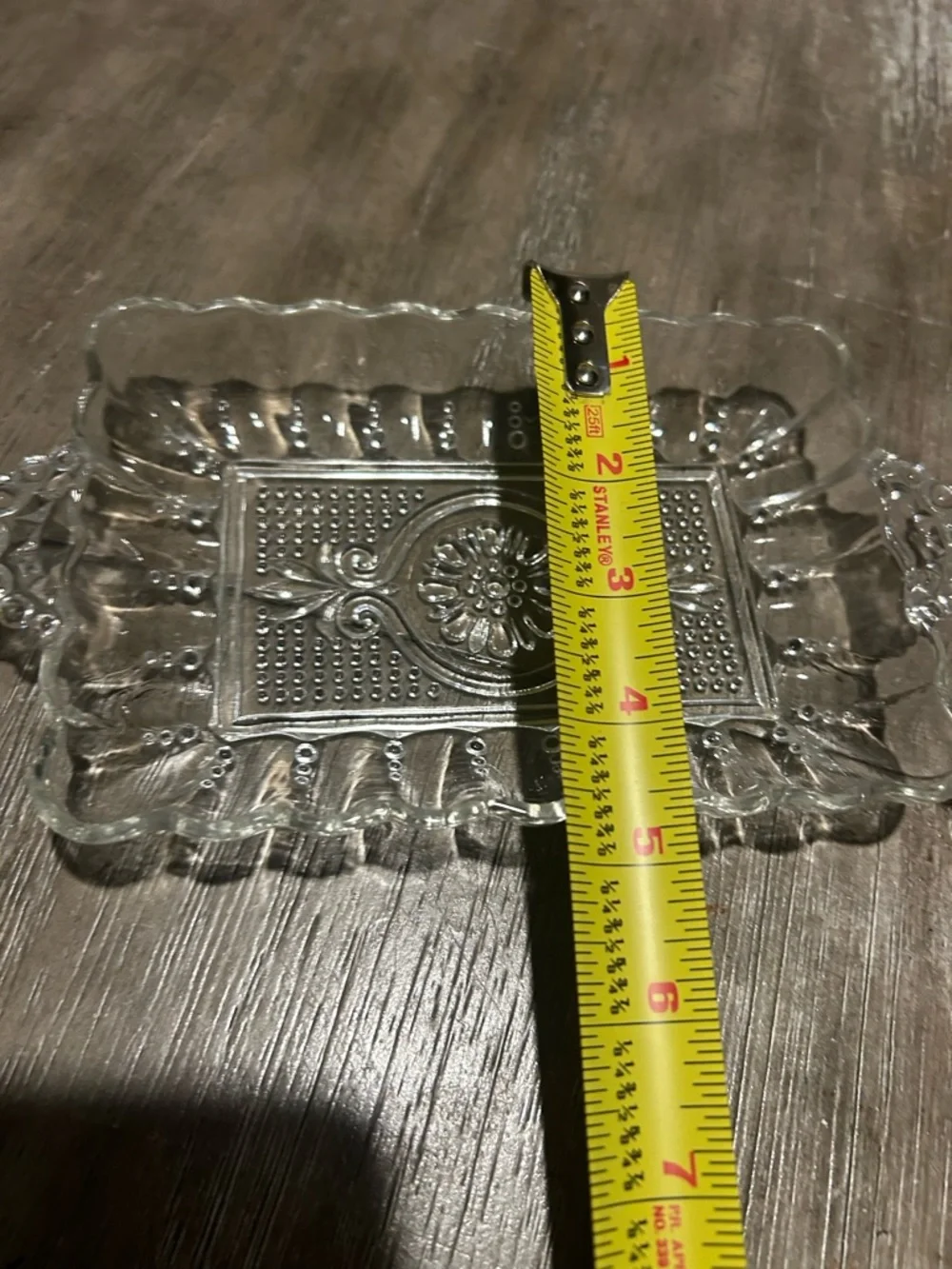 Vintage (ca 1956) Anchor Hocking Rectangular Pressed Glass Relish Dish #156 EUC
